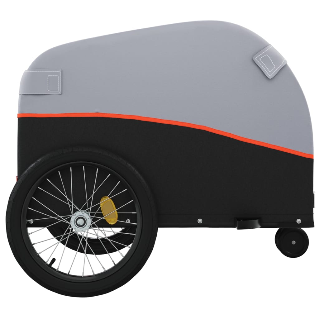 Bicycle Trailer Black and Orange 30 kg Iron