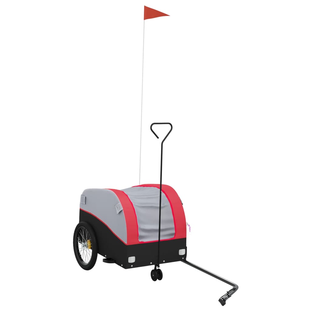 Bicycle Trailer Black and Red 30 kg Iron