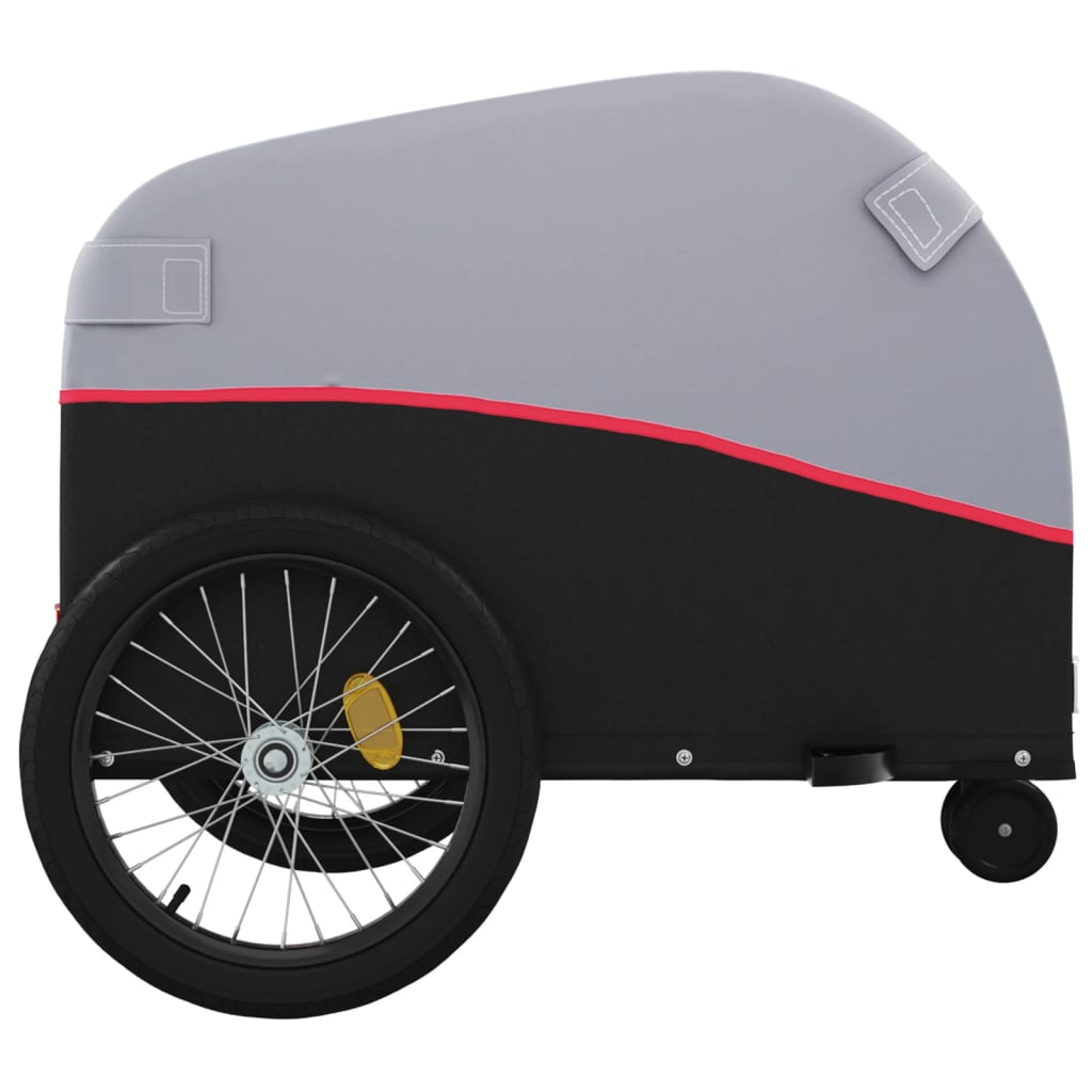 Bicycle Trailer Black and Red 30 kg Iron