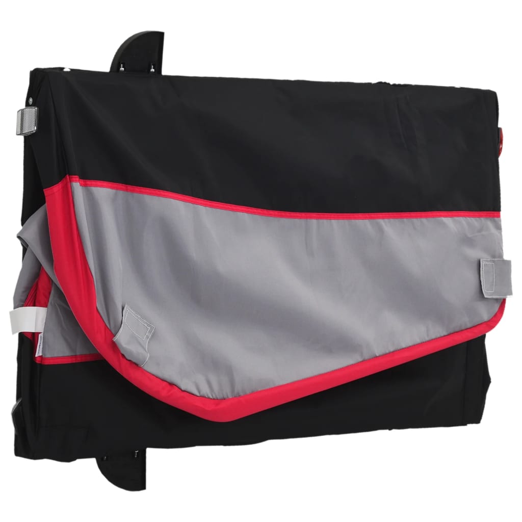 Bicycle Trailer Black and Red 30 kg Iron