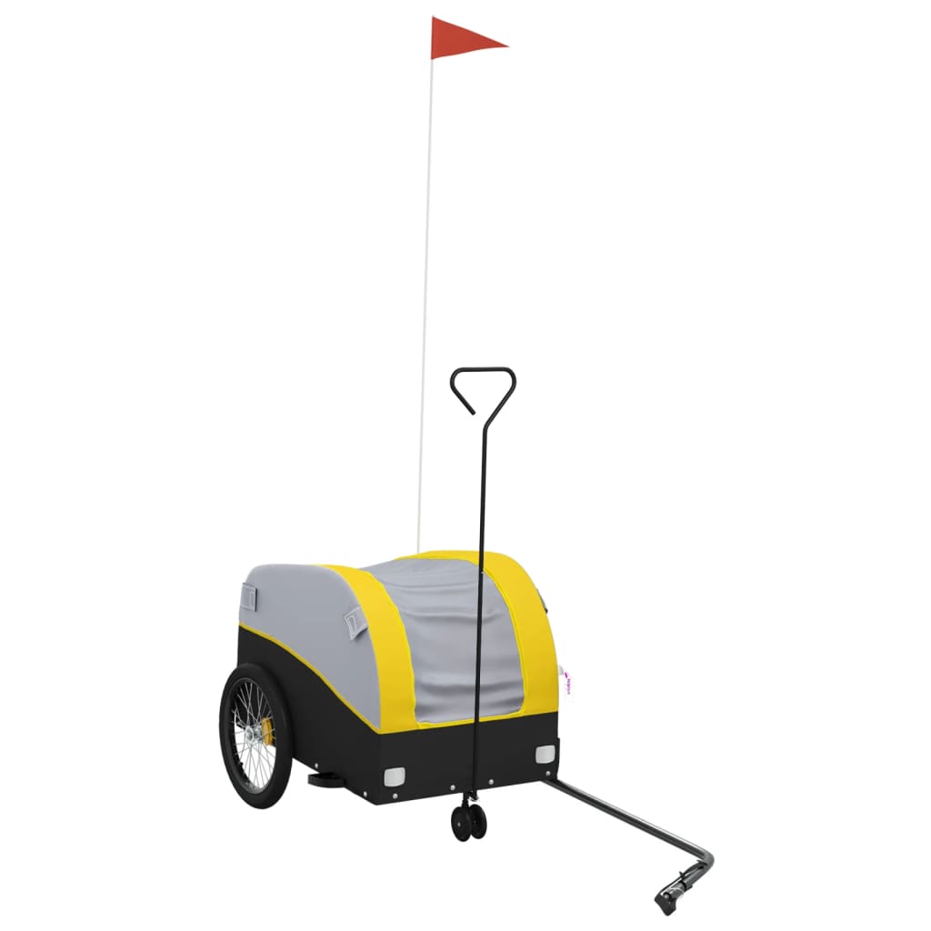 Bicycle Trailer Black and Yellow 30 kg Iron