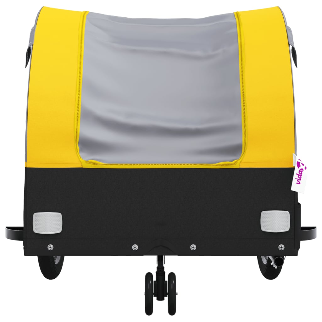 Bicycle Trailer Black and Yellow 30 kg Iron