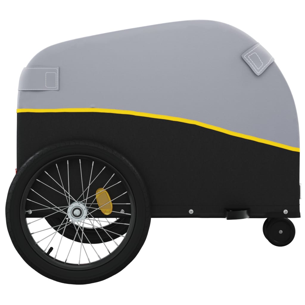 Bicycle Trailer Black and Yellow 30 kg Iron