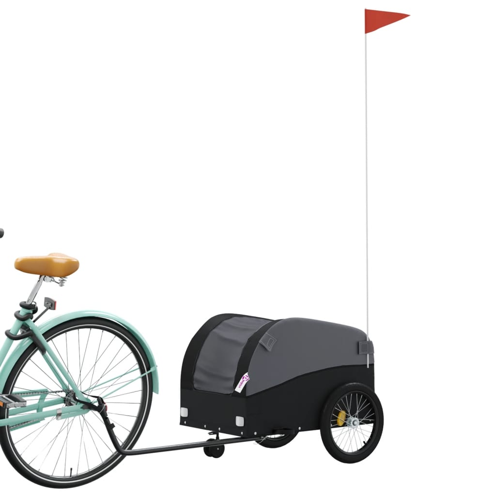 Bicycle Trailer Black 30 kg Iron