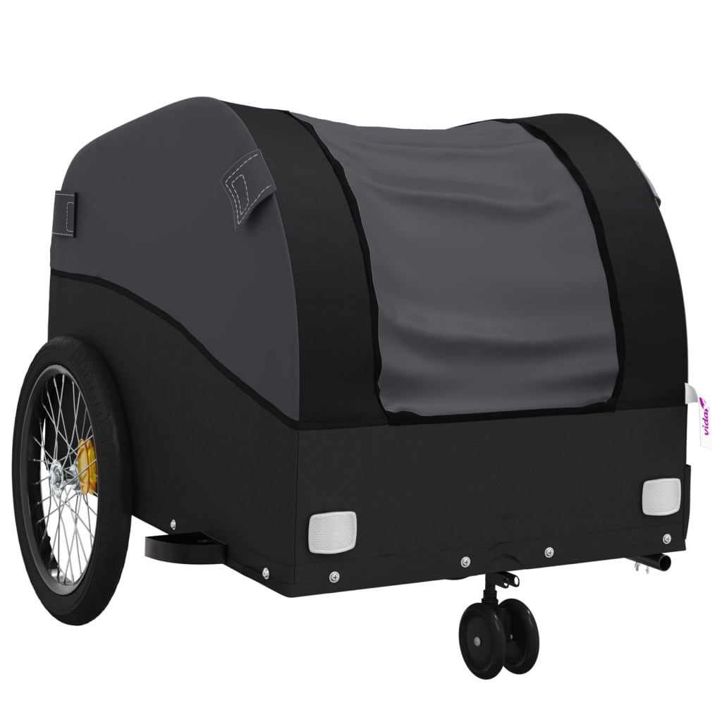 Bicycle Trailer Black 30 kg Iron