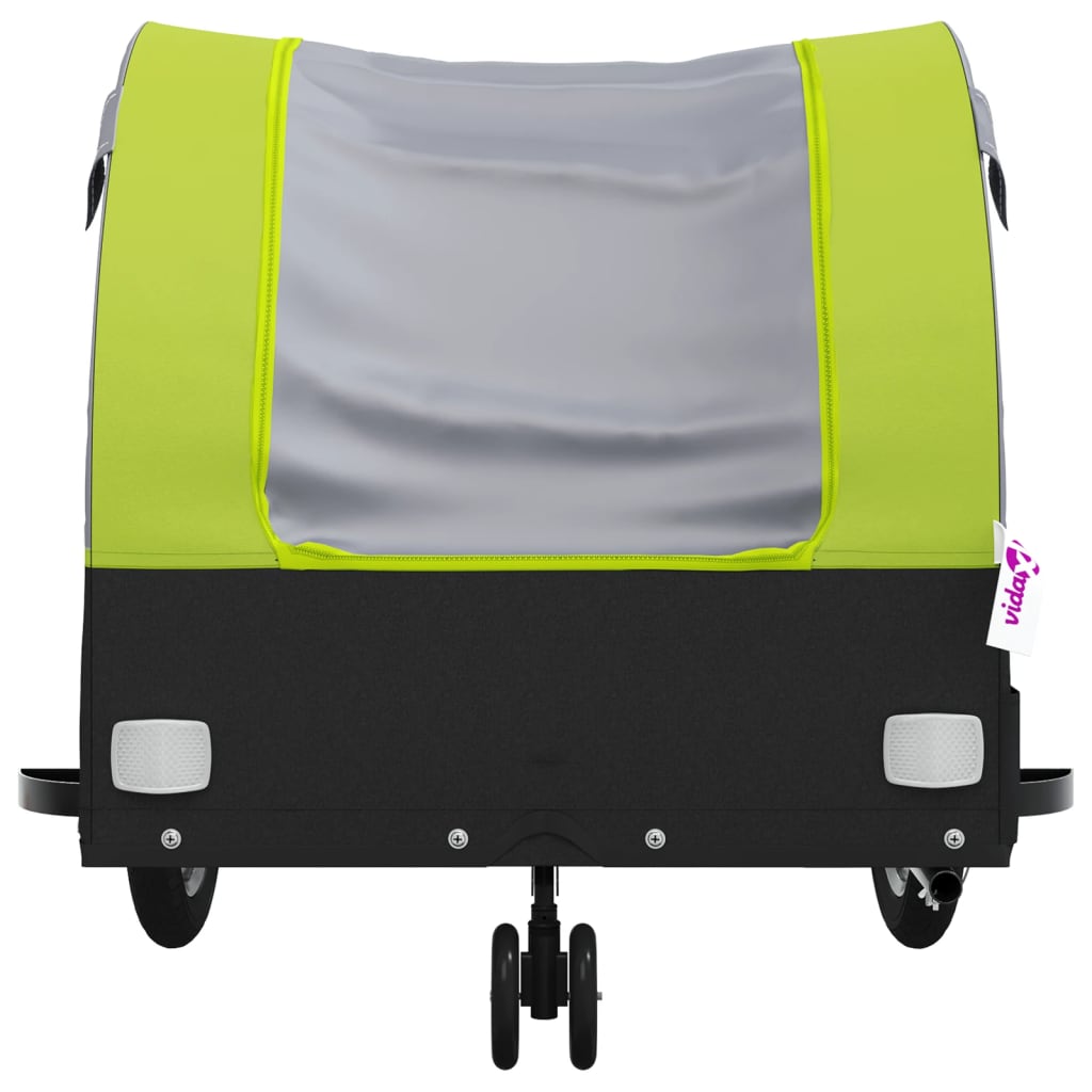 Bicycle Trailer Black and Green 30 kg Iron