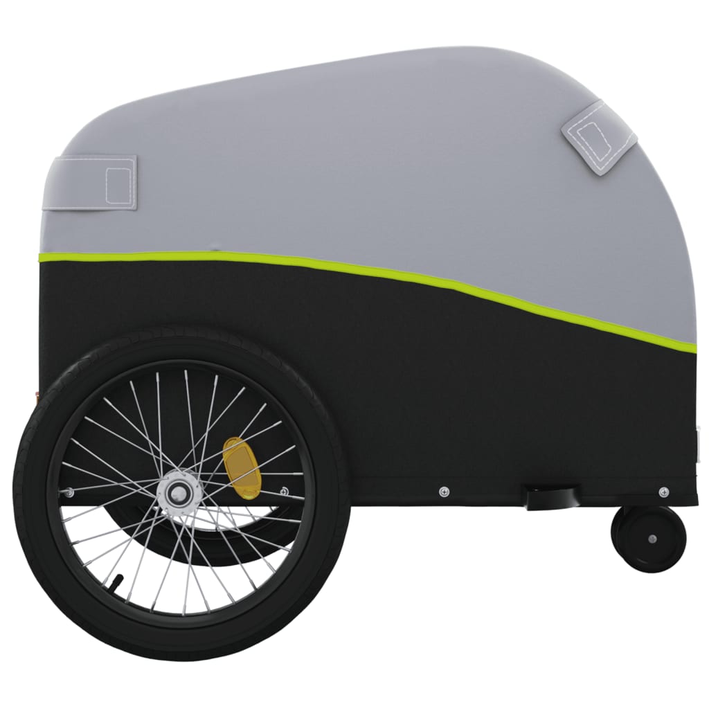 Bicycle Trailer Black and Green 30 kg Iron