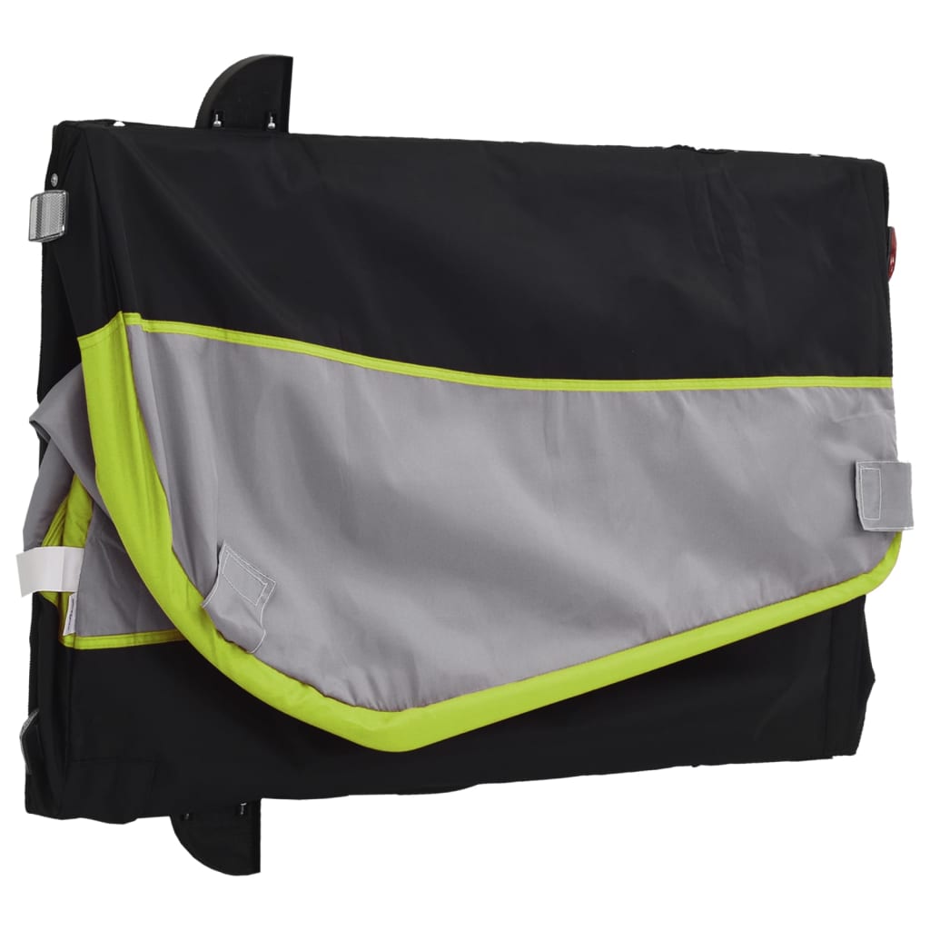 Bicycle Trailer Black and Green 30 kg Iron