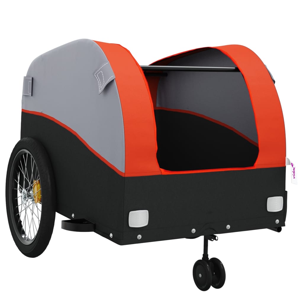 Bicycle Trailer Black and Orange 45 kg Iron