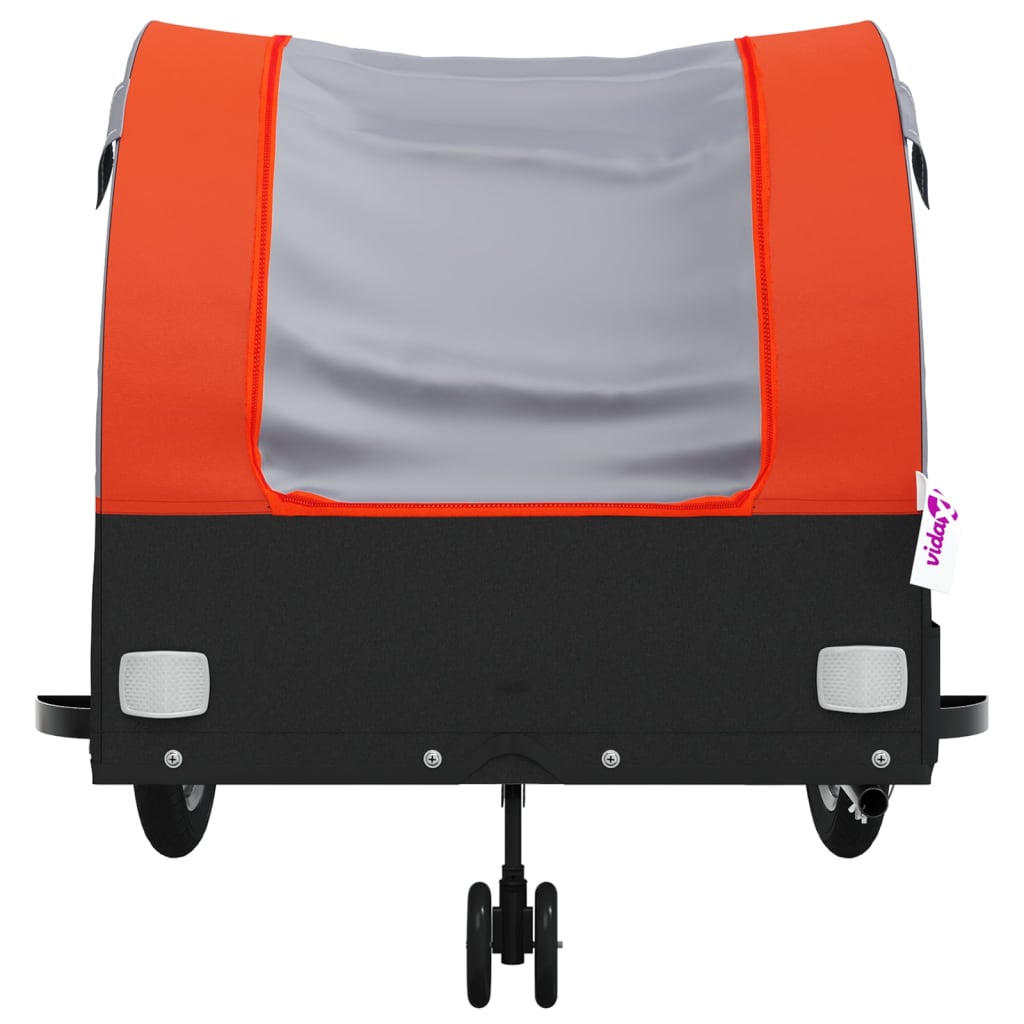 Bicycle Trailer Black and Orange 45 kg Iron