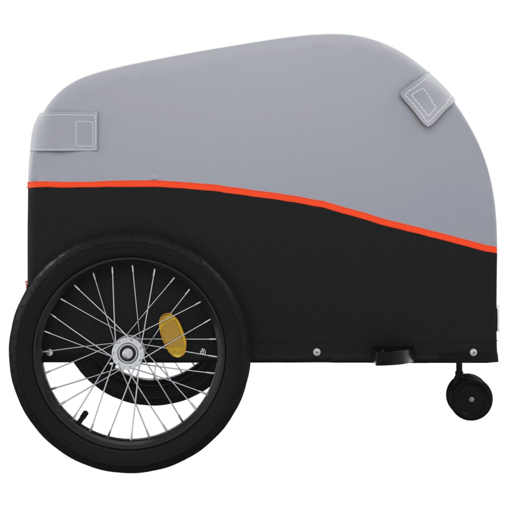 Bicycle Trailer Black and Orange 45 kg Iron