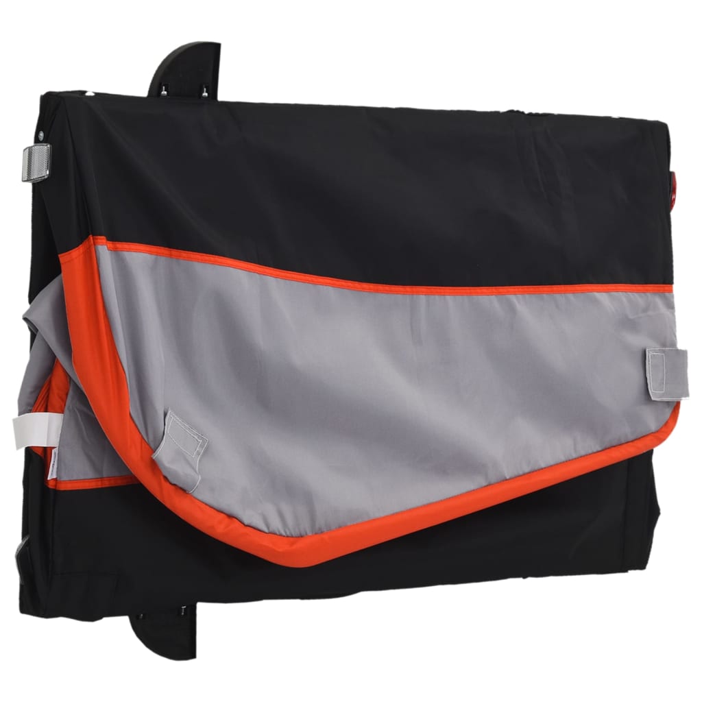 Bicycle Trailer Black and Orange 45 kg Iron