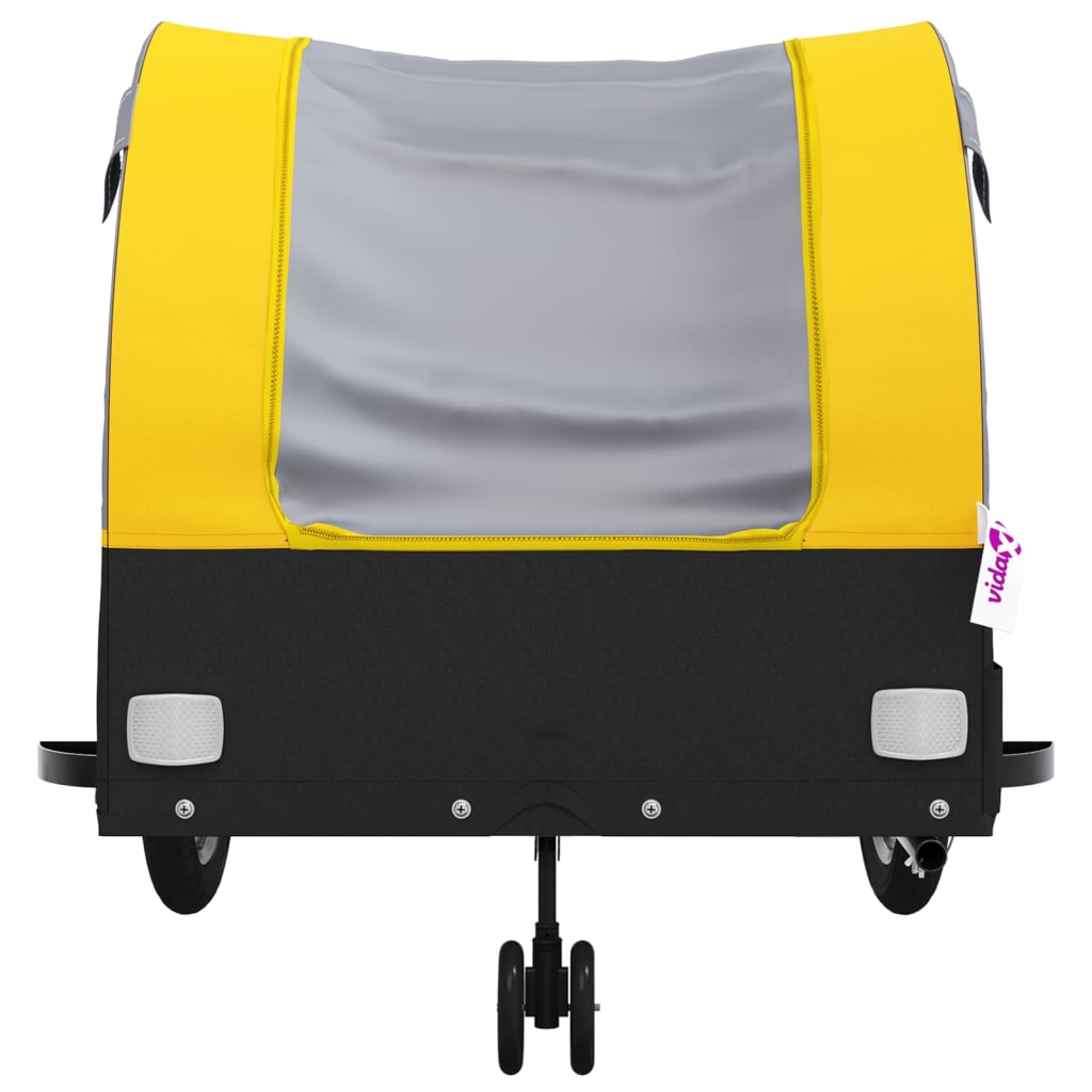 Bicycle Trailer Black and Yellow 45 kg Iron