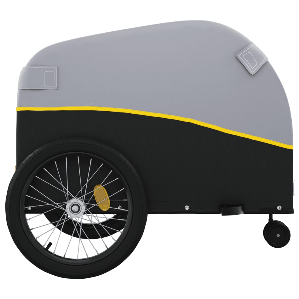 Bicycle Trailer Black and Yellow 45 kg Iron