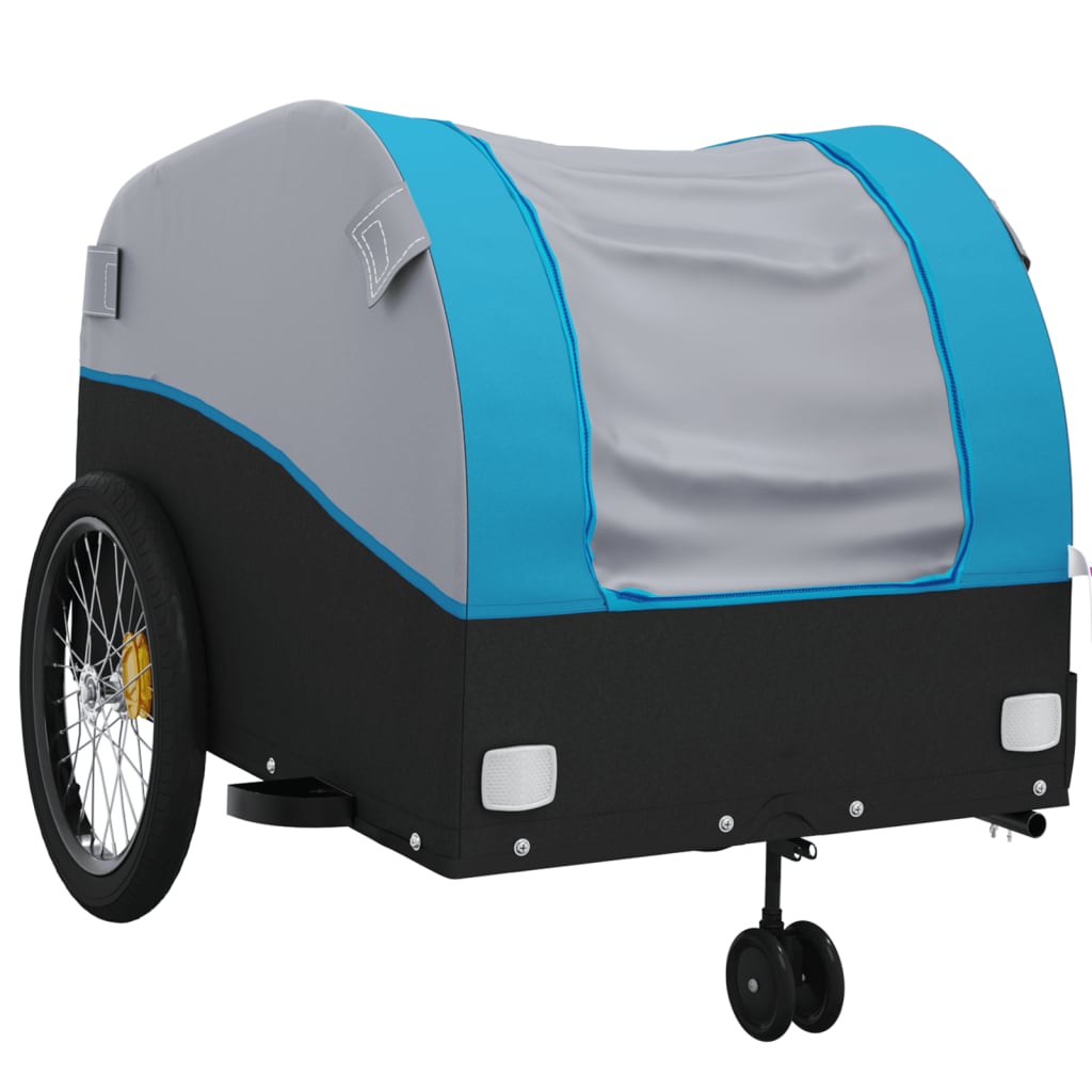 Bicycle Trailer Black and Blue 45 kg Iron