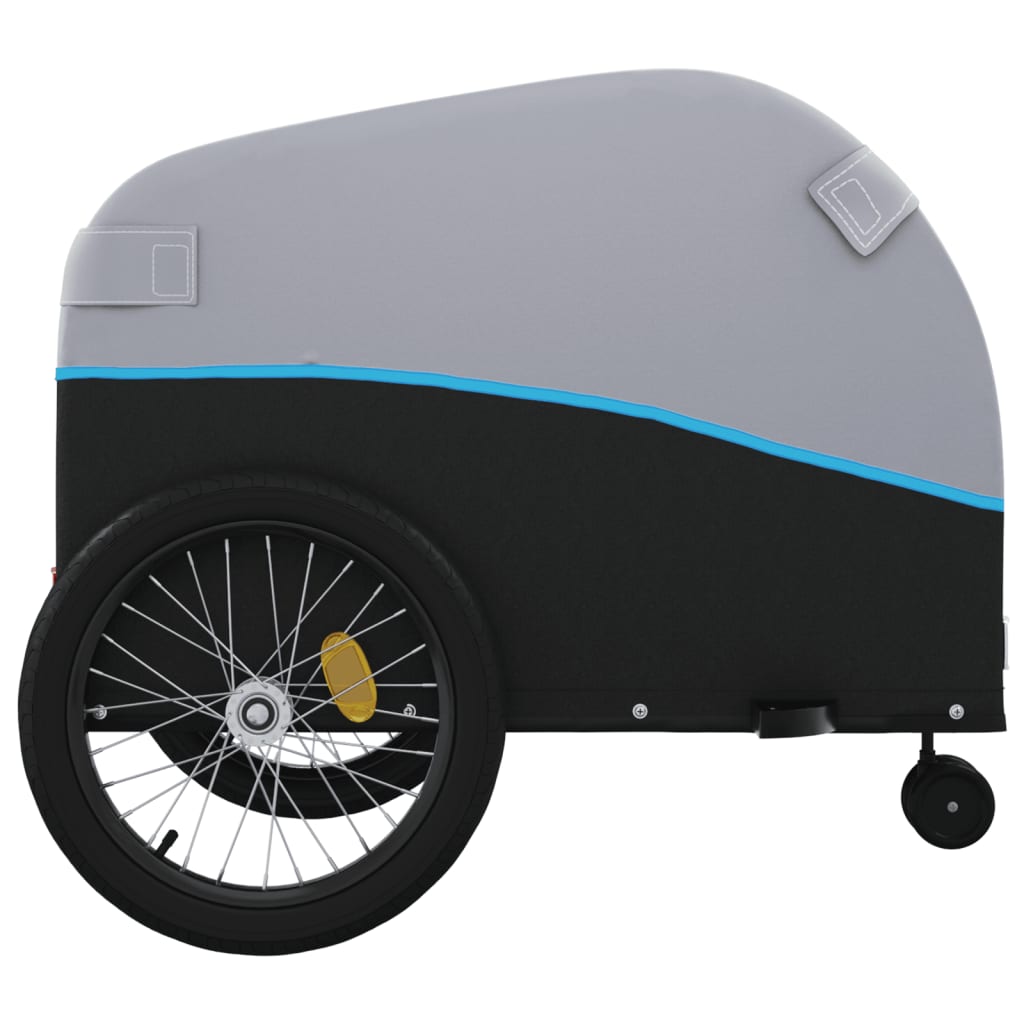 Bicycle Trailer Black and Blue 45 kg Iron