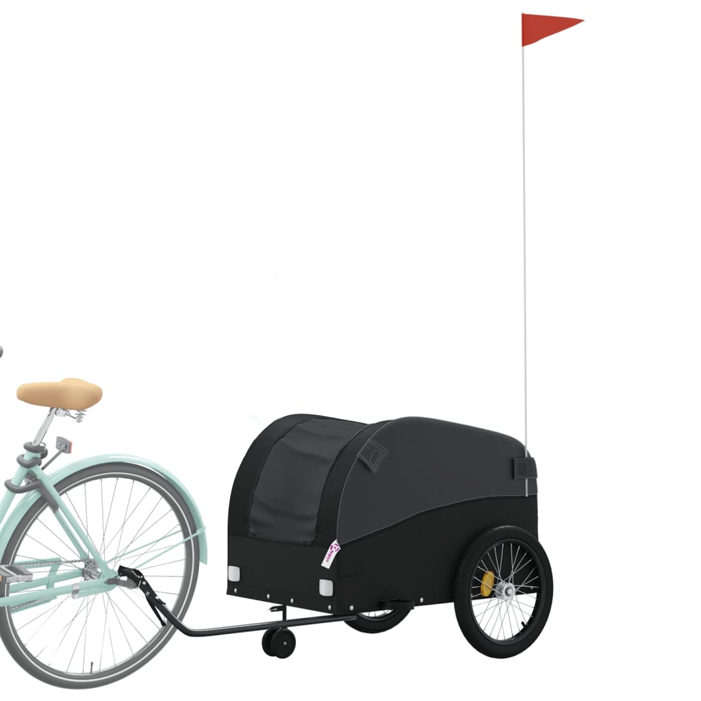 Bicycle Trailer Black 45 kg Iron