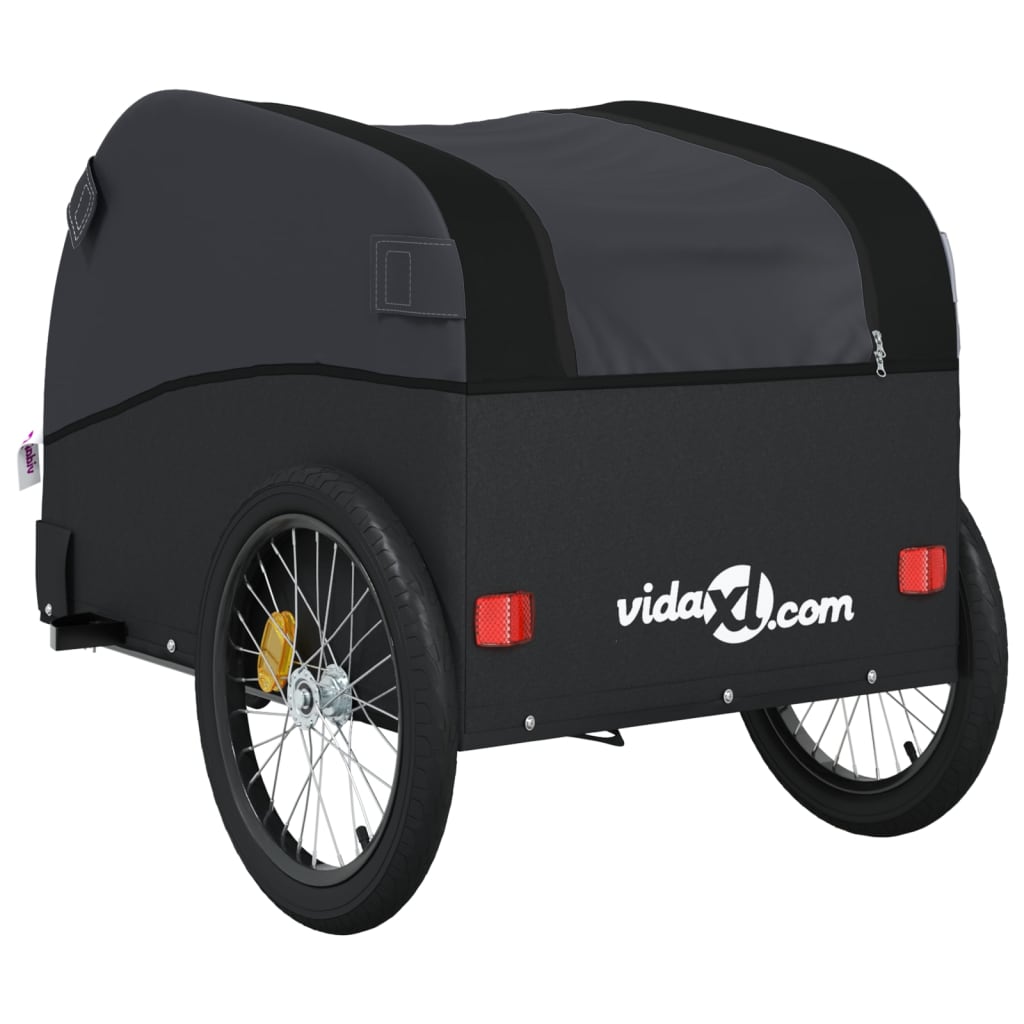 Bicycle Trailer Black 45 kg Iron