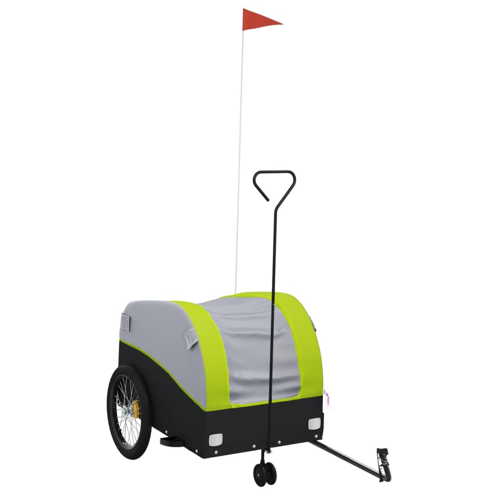 Bicycle Trailer Black and Green 45 kg Iron
