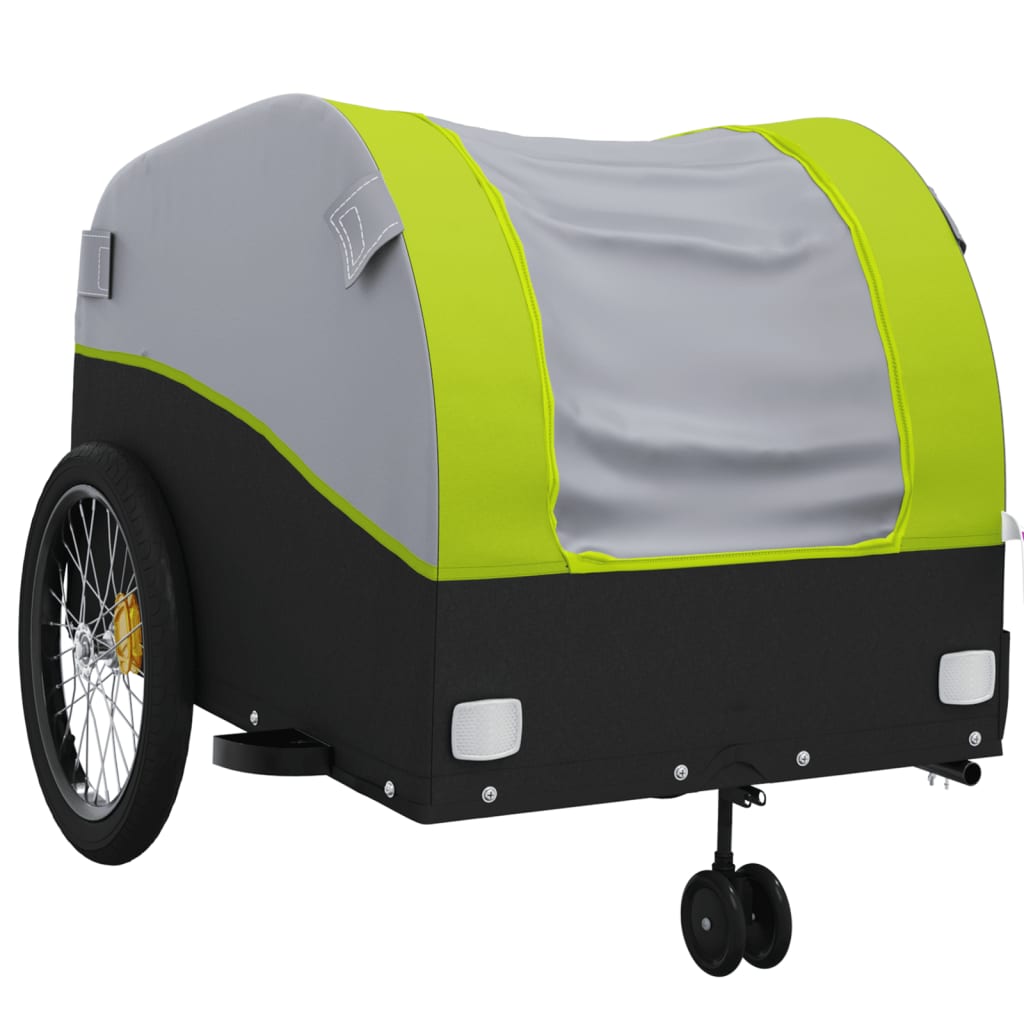 Bicycle Trailer Black and Green 45 kg Iron