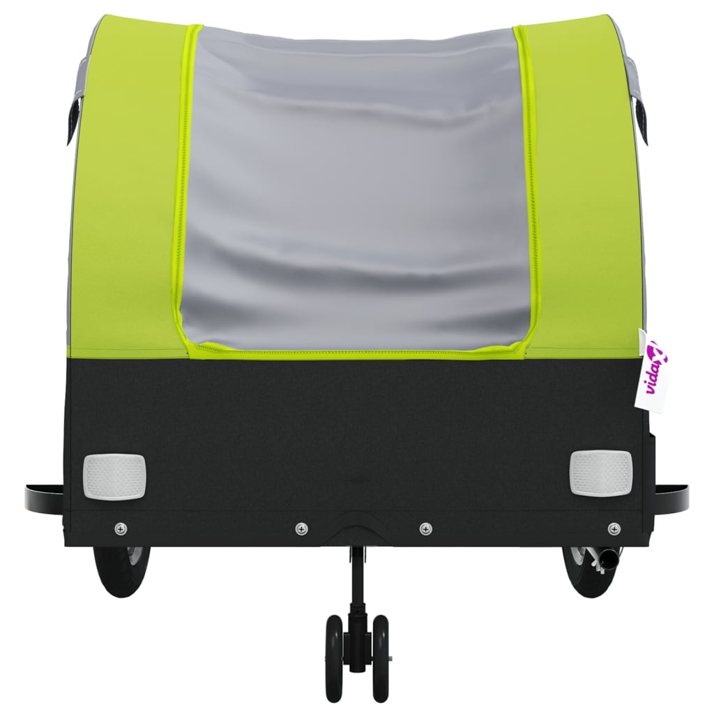 Bicycle Trailer Black and Green 45 kg Iron