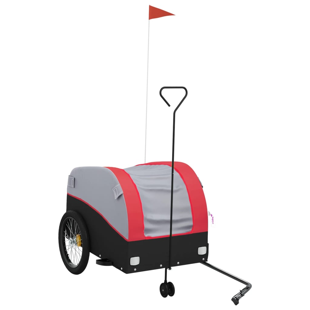 Bicycle Trailer Black and Red 45 kg Iron
