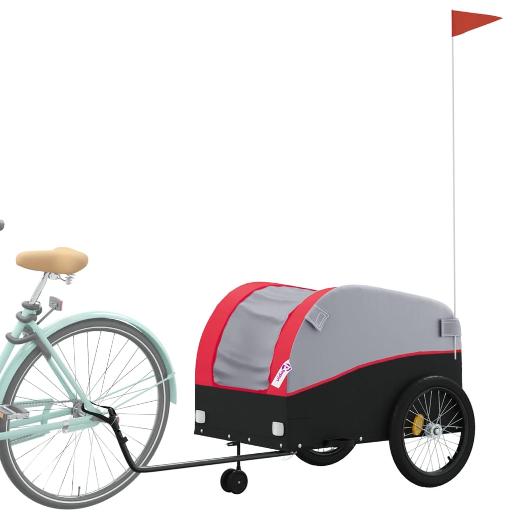 Bicycle Trailer Black and Red 45 kg Iron
