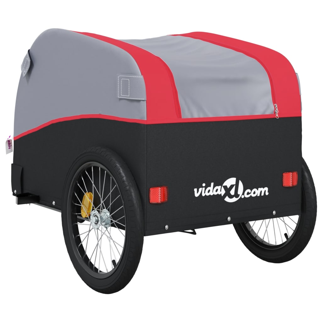 Bicycle Trailer Black and Red 45 kg Iron