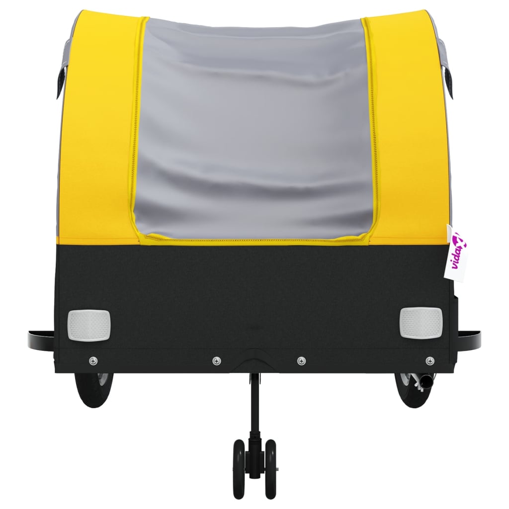Bicycle Trailer Black and Yellow 45 kg Iron