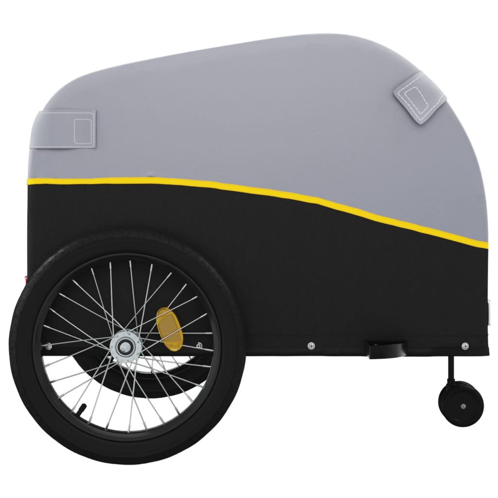 Bicycle Trailer Black and Yellow 45 kg Iron