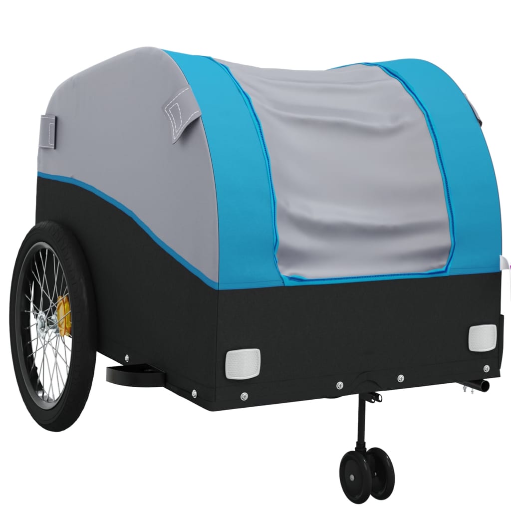 Bicycle Trailer Black and Blue 45 kg Iron