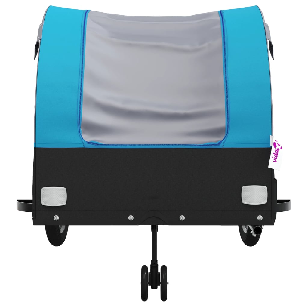 Bicycle Trailer Black and Blue 45 kg Iron