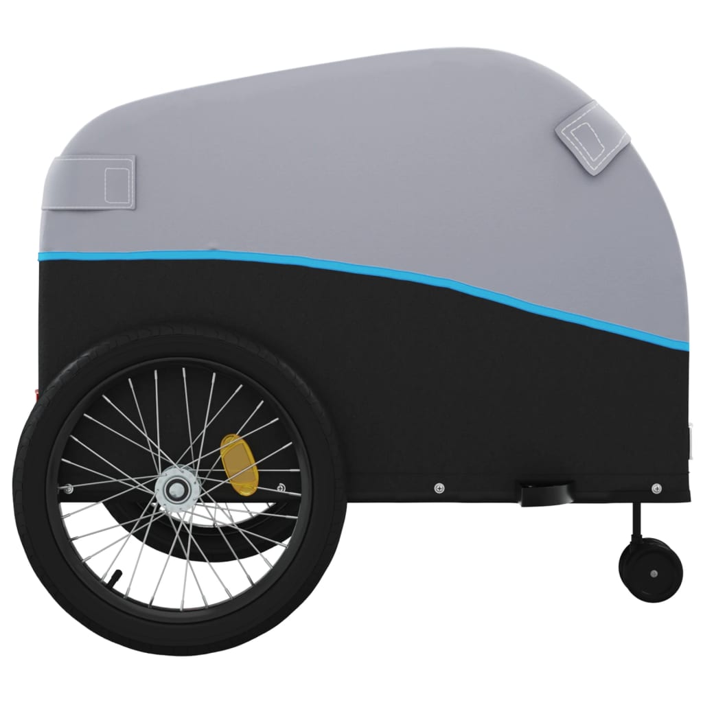 Bicycle Trailer Black and Blue 45 kg Iron