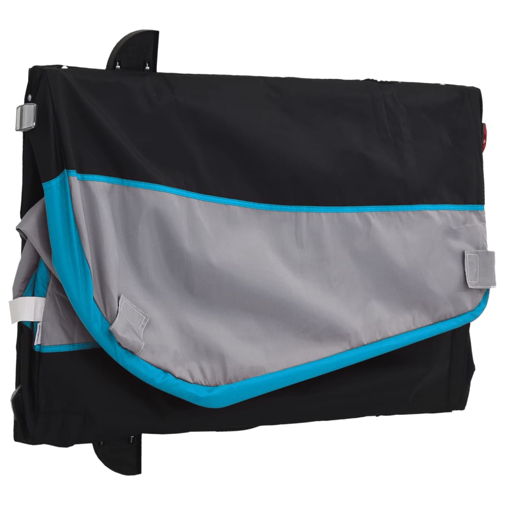 Bicycle Trailer Black and Blue 45 kg Iron