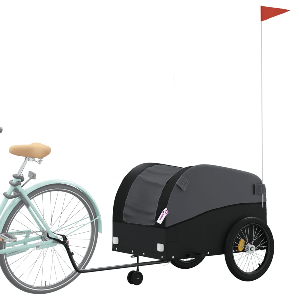Bicycle Trailer Black 45 kg Iron
