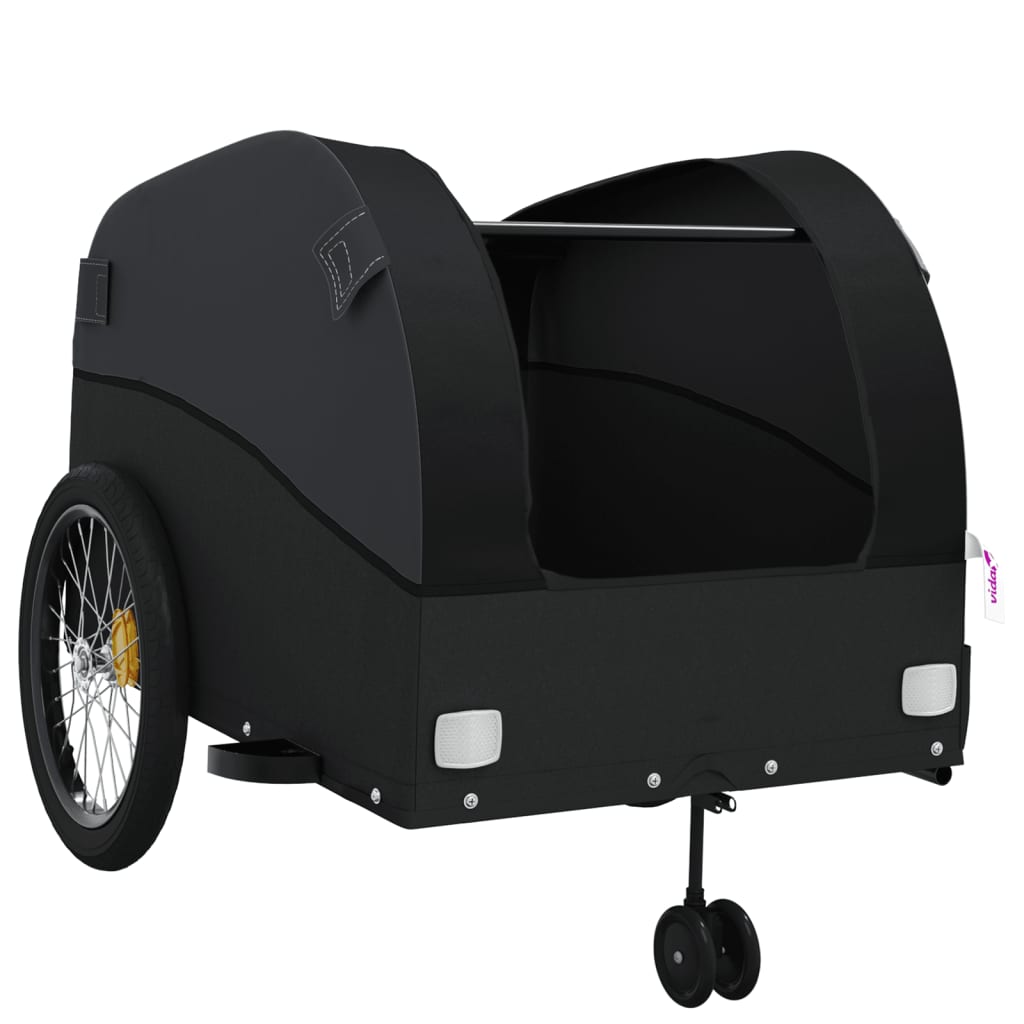 Bicycle Trailer Black 45 kg Iron