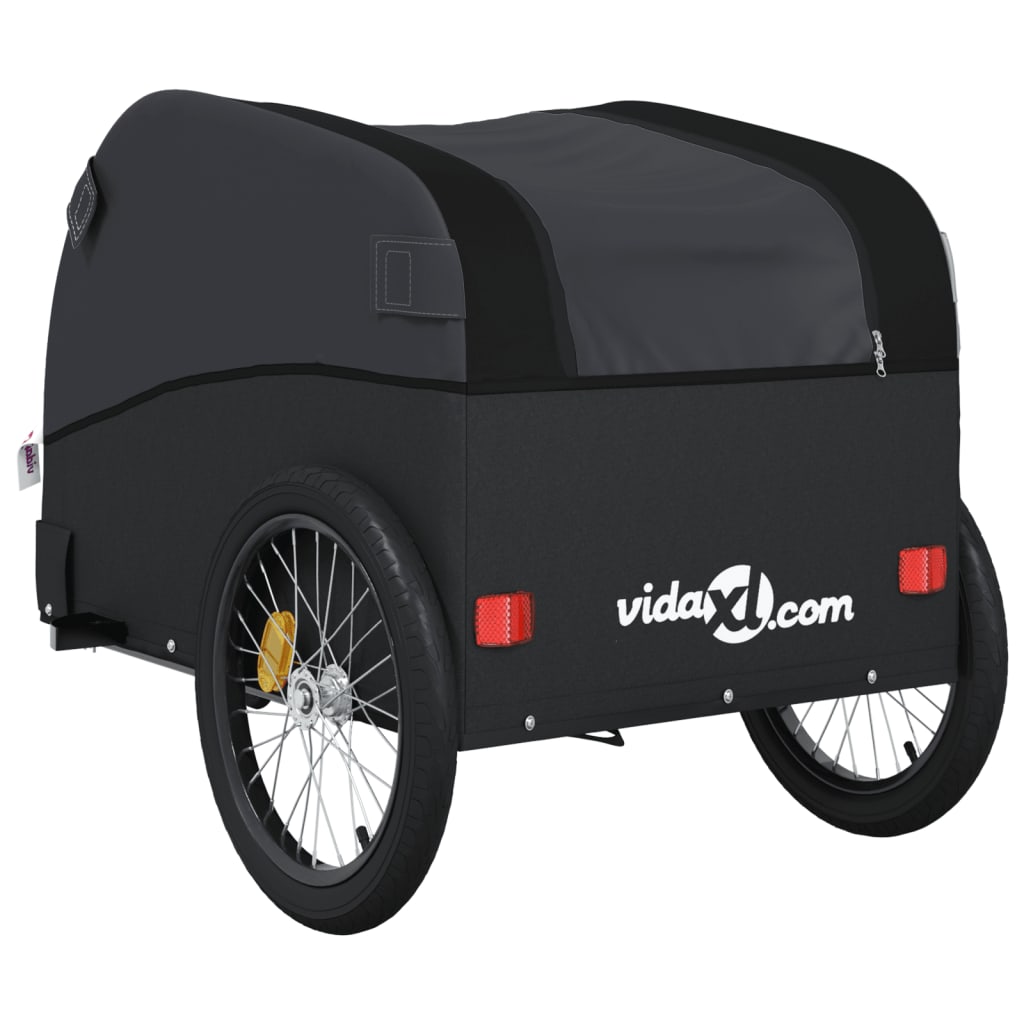Bicycle Trailer Black 45 kg Iron