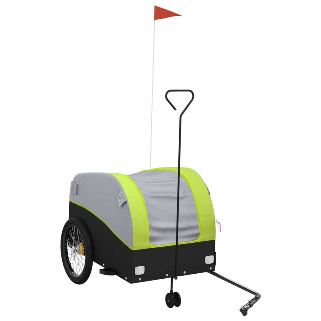 Bicycle Trailer Black and Green 45 kg Iron