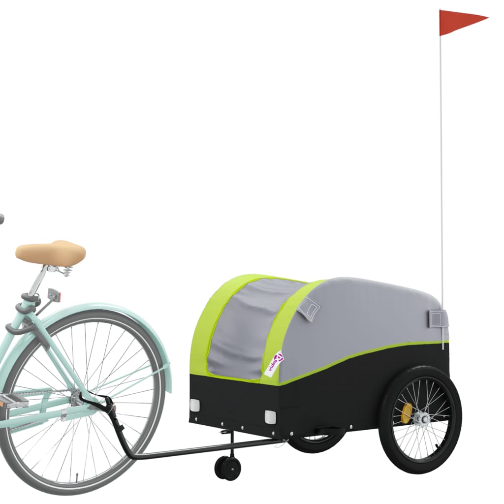 Bicycle Trailer Black and Green 45 kg Iron
