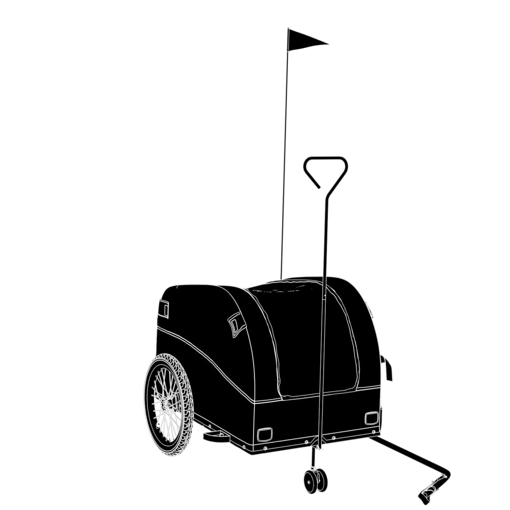 Bicycle Trailer Black and Green 45 kg Iron