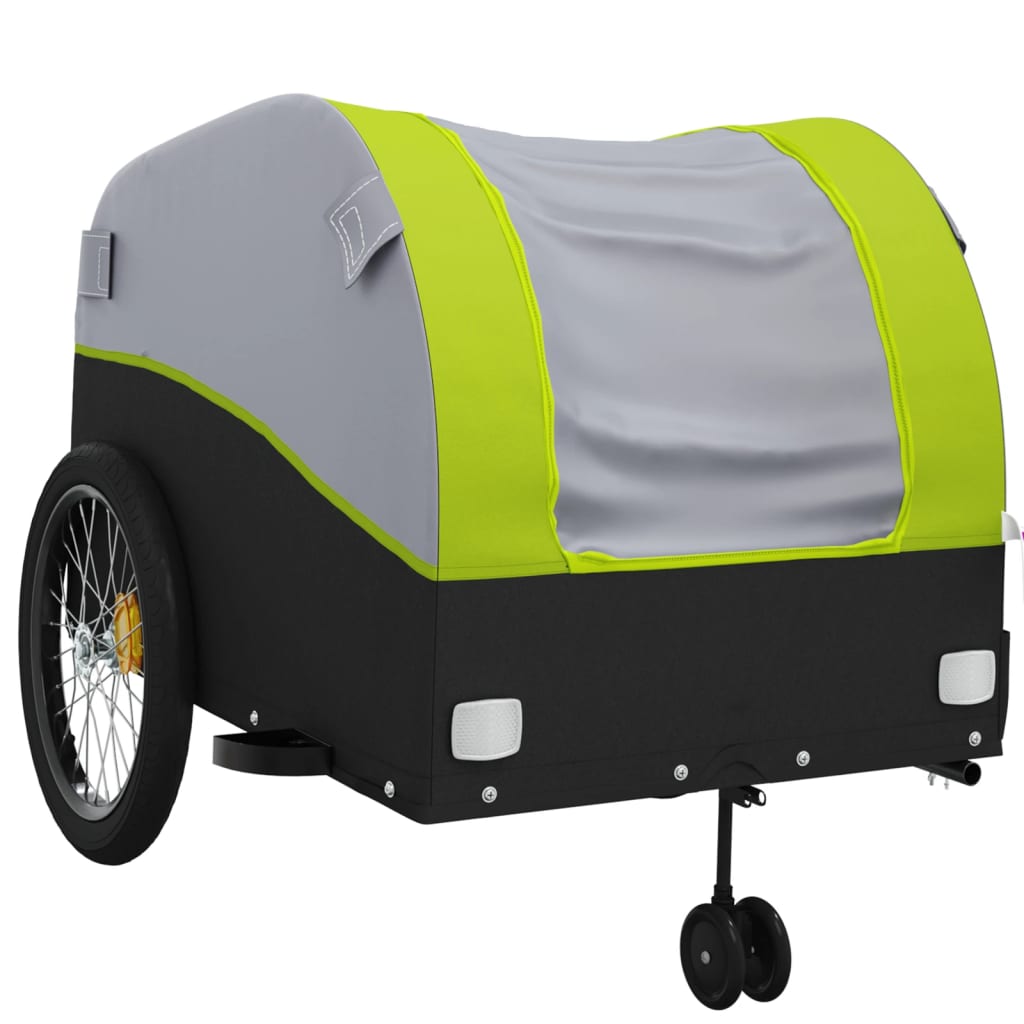 Bicycle Trailer Black and Green 45 kg Iron