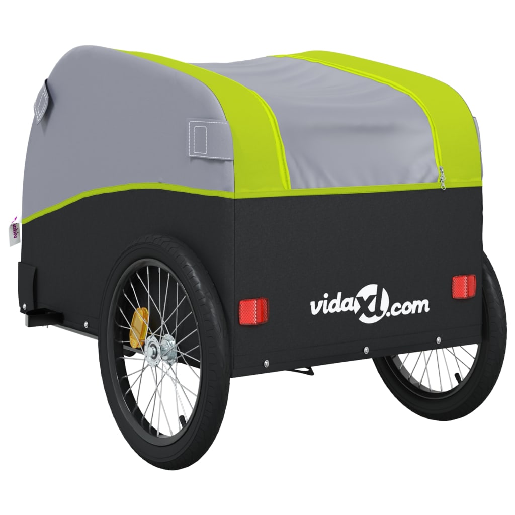 Bicycle Trailer Black and Green 45 kg Iron