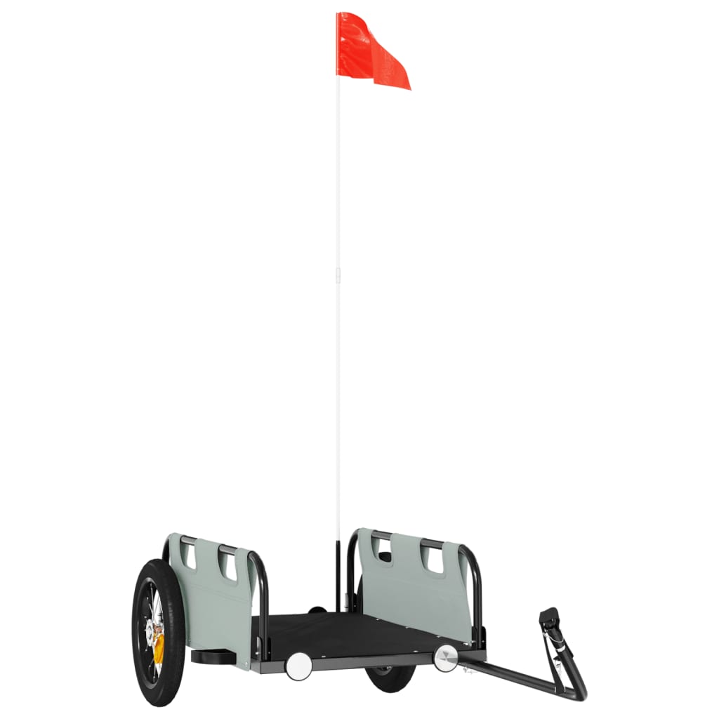 Bicycle Trailer Gray Oxford Fabric and Iron
