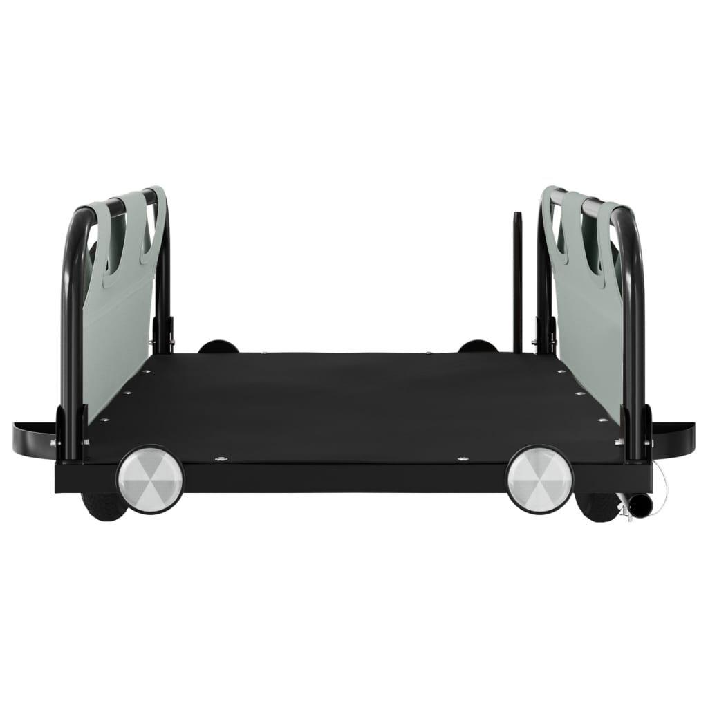 Bicycle Trailer Gray Oxford Fabric and Iron