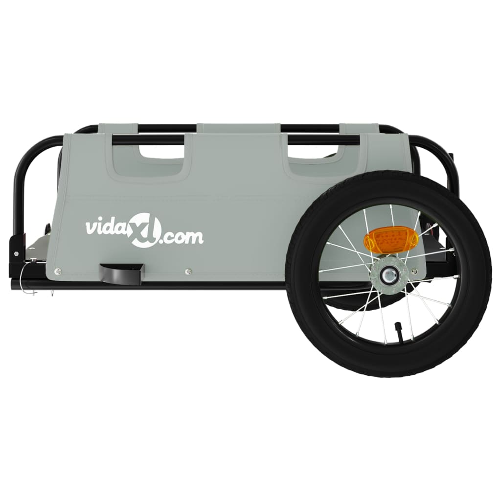 Bicycle Trailer Gray Oxford Fabric and Iron
