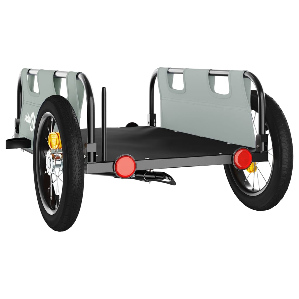 Bicycle Trailer Gray Oxford Fabric and Iron