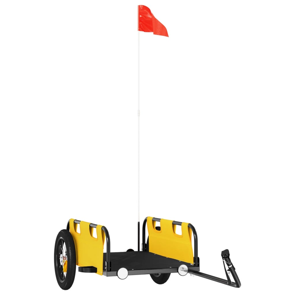 Bicycle Trailer Yellow Oxford Fabric and Iron