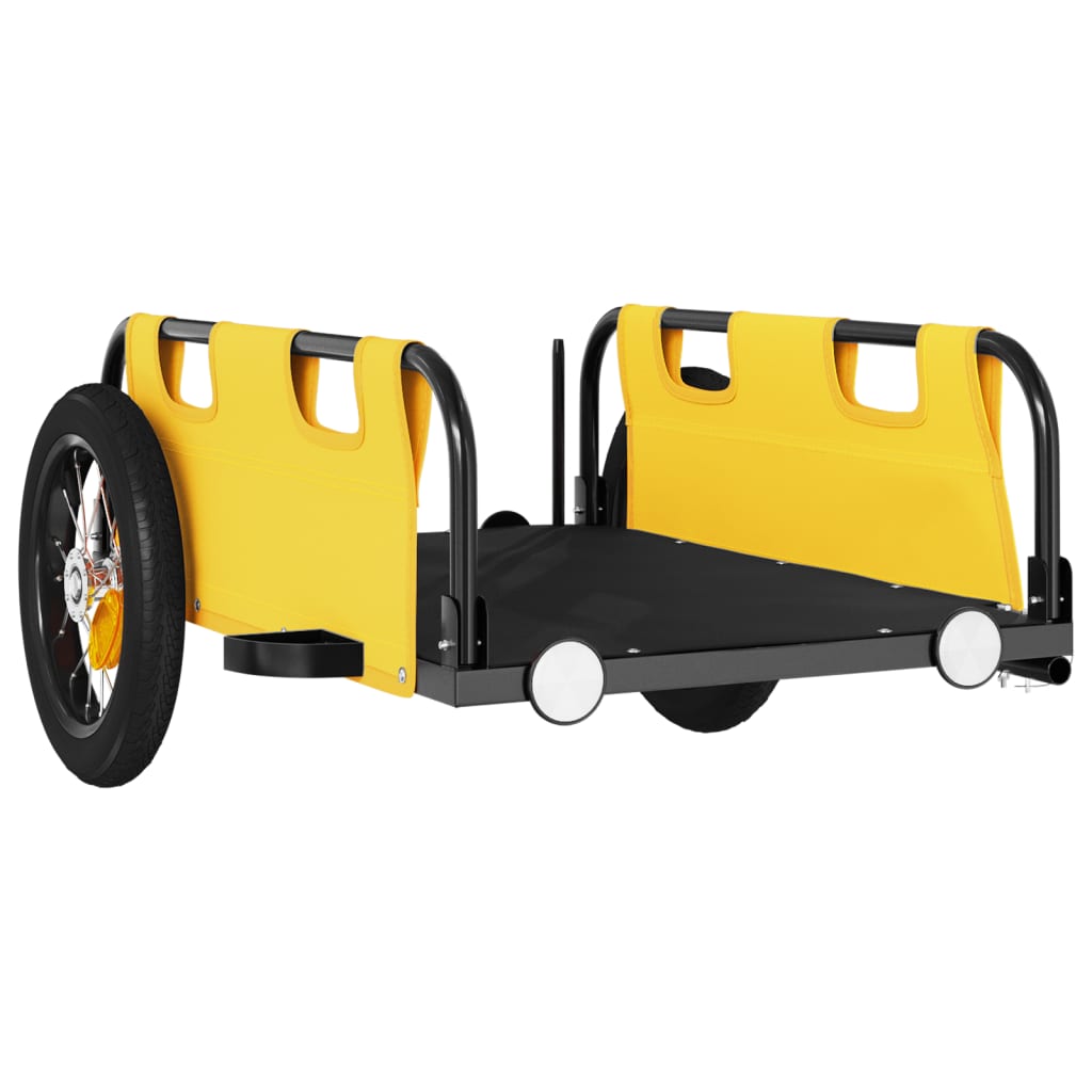 Bicycle Trailer Yellow Oxford Fabric and Iron
