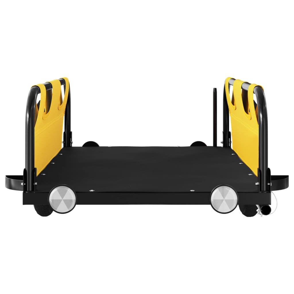 Bicycle Trailer Yellow Oxford Fabric and Iron