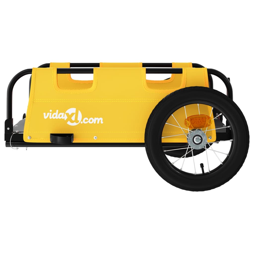 Bicycle Trailer Yellow Oxford Fabric and Iron